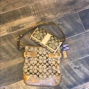 Coach purse and matching wallet